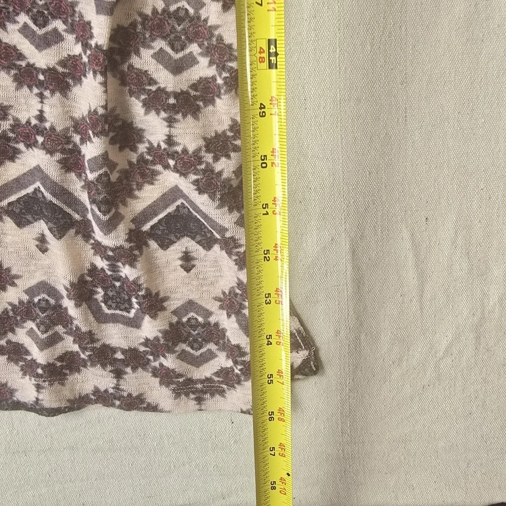 Free People‎ Beautiful Aztec Rose Design Racer Open Back Long Dress Sz S - Picture 5 of 12